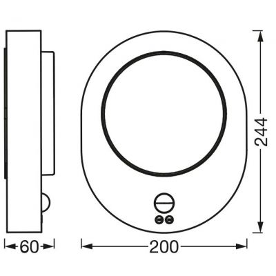 Ledvance Endura Style Disc kinkiet zewnętrzny 1x8W LED z czujnikiem ruchu stal nierdzewna