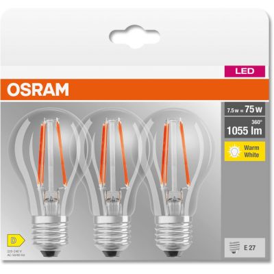 Osram LED Lamps żarówki LED Multipack 3x7,5 W 2700 K E27