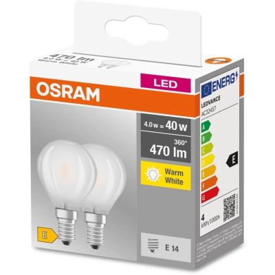 Osram LED Lamps żarówki LED Multipack 2x4 W 2700 K E14