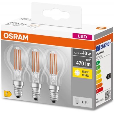 Osram LED Lamps żarówki LED Multipack 3x4 W 2700 K E14