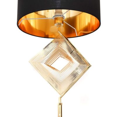 Lumina Deco Benardi lampa stojąca 1x40W czarno/złota LDF5529GD+BK