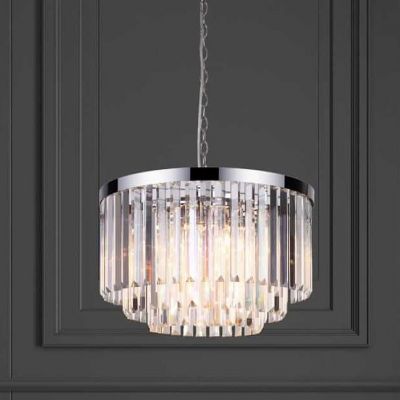 Light Prestige Vetro lampa wisząca 5x60W chrom/szkło przezroczyste LP-2910/5P