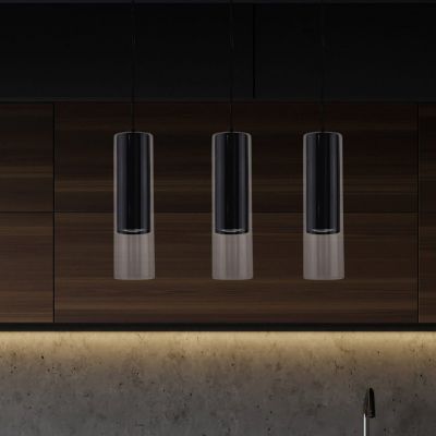 Light Prestige Manacor lampa wisząca 3x50W czarna/przezroczysta LP-232/3LBK