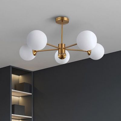 Light Prestige Roma lampa podsufitowa 5x40W złota/biała LP-1345/5PGD