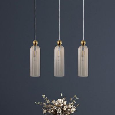Light Prestige Piega lampa wisząca 3x40W złota/bursztynowa LP-939/3LAMBER