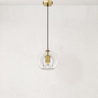 Light Prestige Arette lampa wisząca 1x40 W przezroczysta-złota LP-133/1P