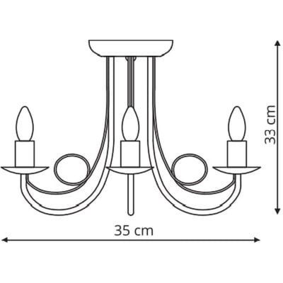 Light Prestige Perła lampa wisząca 3x40W czarna LP-020/3PBLACK