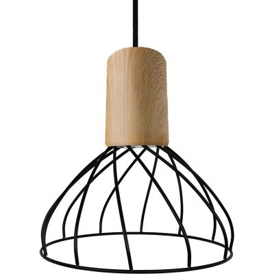 Light Prestige Moderno lampa wisząca 1x50W czarny/drewno LP-1221/1PSBK