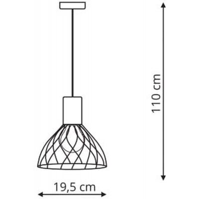 Light Prestige Moderno lampa wisząca 1x50W czarny/drewno LP-1221/1PSBK