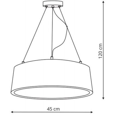 Light Prestige Malaga lampa wisząca 1x24W LED szara LP-622/1PGREY