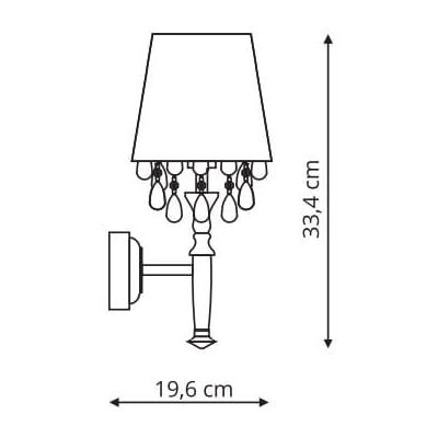 Light Prestige Vigo kinkiet 1x40 W biały-chrom LP-0412/1WWH