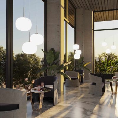 Light Prestige Jukon lampa wisząca 1x60W biała LP-052/1P