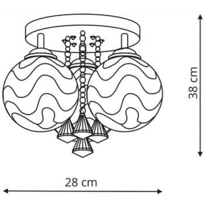 Light Prestige Sada lampa podsufitowa 3x40W biała/srebrna LP-119/3C