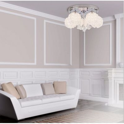 Light Prestige Sada 5 lampa podsufitowa 5x40W biały/srebrny LP-119/5C