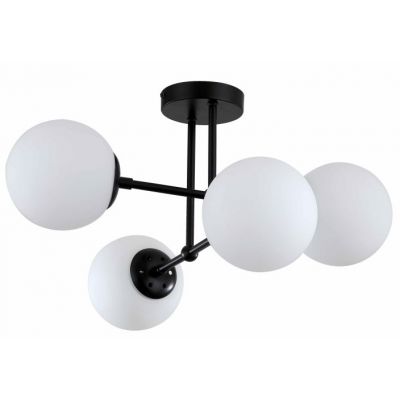 Light Prestige Roma lampa podsufitowa 4x40W czarna/biała LP-1345/4PBK