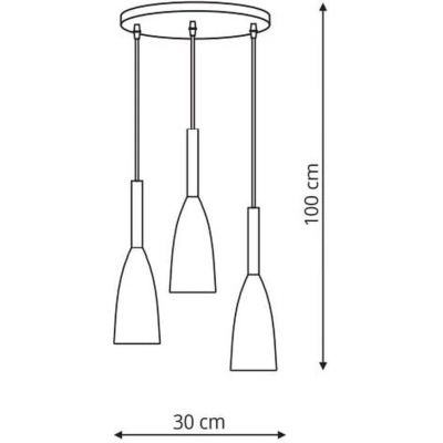 Light Prestige Solin lampa wisząca 3x60W czarna LP-181/3PBK