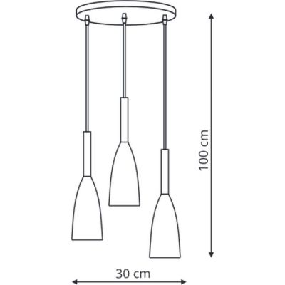 Light Prestige Solin lampa wisząca 3x60W biała LP-181/3PWH