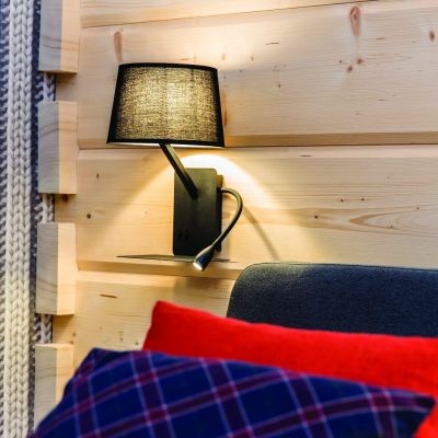 Light Prestige Dakota kinkiet 1x60W prawy czarny LP-2121/1WRBK