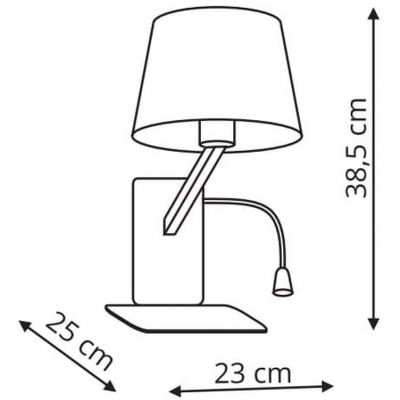 Light Prestige Dakota kinkiet 1x60W prawy biały LP-2121/1WRWH