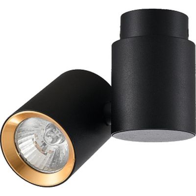 Light Prestige Boston 1 lampa podsufitowa 1x50W czarna/złota LP-741/1WBK/GD