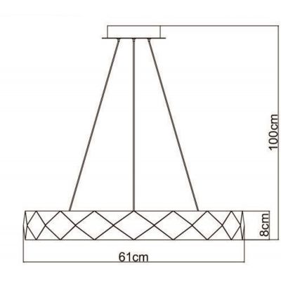 Light Prestige Reus lampa wisząca 1x36 W złota LP-8069/1PLEDGD