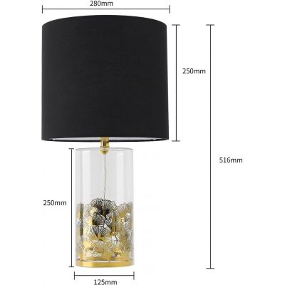 Light Prestige Sunflower lampa stołowa 1x40W czarna/złota LP-818/1TBK