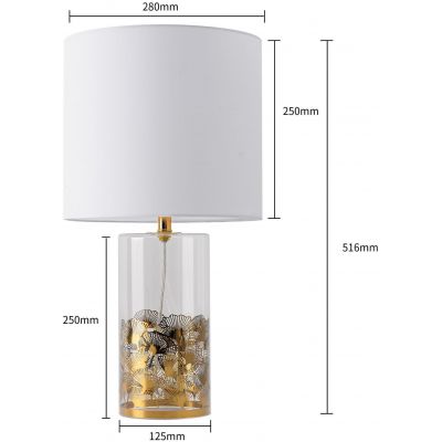Light Prestige Sunflower lampa stołowa 1x40W biała/złota LP-818/1TWH