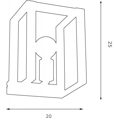 Luminex Kartel kinkiet 1x60 W czarny 0842