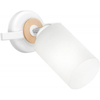 Luminex Tokio kinkiet 1x60W biały/drewno 1516