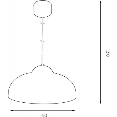 Luminex Basca lampa wisząca 1x60W czarny/złoty 1539