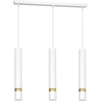 Luminex Reno lampa wisząca 3x8W biały/złoty 1547