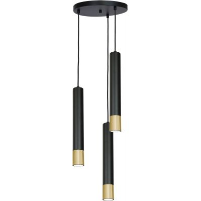 Luminex Nest lampa wisząca 3x8W czarny/złoty 1567