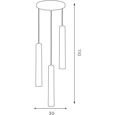 Luminex Nest lampa wisząca 3x8W czarny/złoty 1567