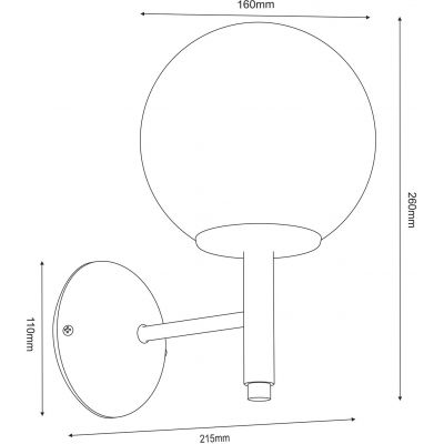 Luminex Awinion kinkiet 1x15 W biały-czarny 1652