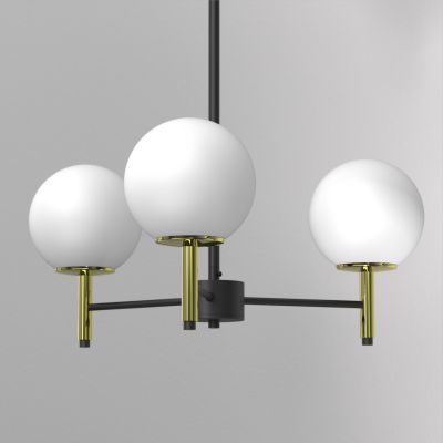 Luminex Awinion lampa wisząca 3x15 W biała-czarna 1653