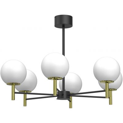 Luminex Awinion lampa wisząca 6x15 W biała-czarna 1654