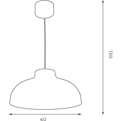 Luminex Basca lampa wisząca 1x60W czarny/złoty 1733