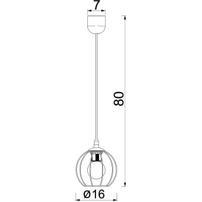 Luminex Laps lampa wisząca 1x15 W czarna 204
