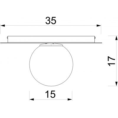 Luminex Flat plafon 1x15 W beżowy 3306