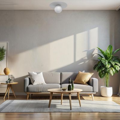 Luminex Flat lampa podsufitowa 1x15 W biała 3307