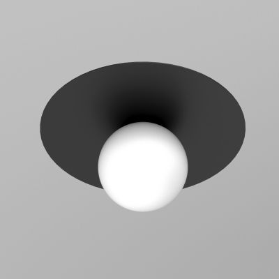 Luminex Flat lampa podsufitowa 1x15 W czarna 3308