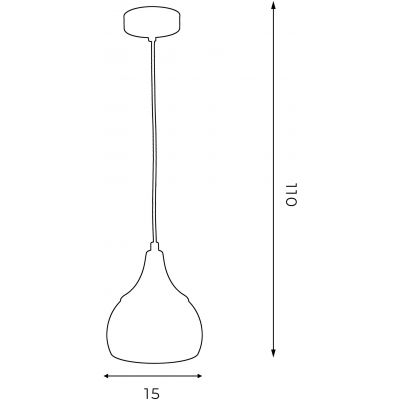 Luminex Aktan lampa wisząca 1x60W czarna 3374