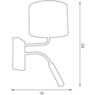 Luminex Arden kinkiet 1x15 W 1x8 W biały 3423