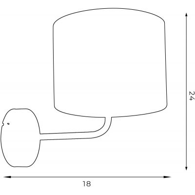 Luminex Arden kinkiet 1x60W czarny/złoty 3486