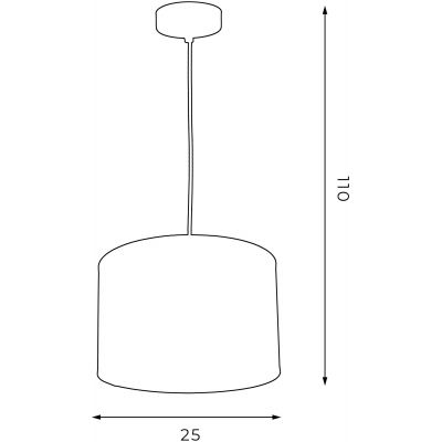 Luminex Arden lampa wisząca 1x60W czarny/złoty 3491