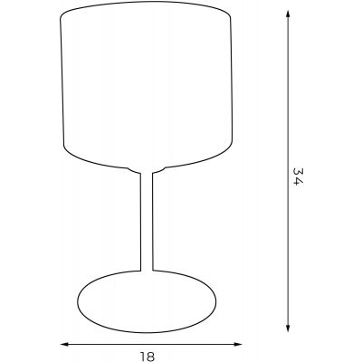Luminex Arden lampa stołowa 1x60W czarny/złoty 3496