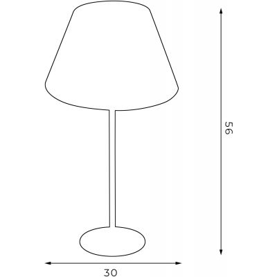 Luminex Arden lampa stołowa 1x60W czarny/złoty 3503