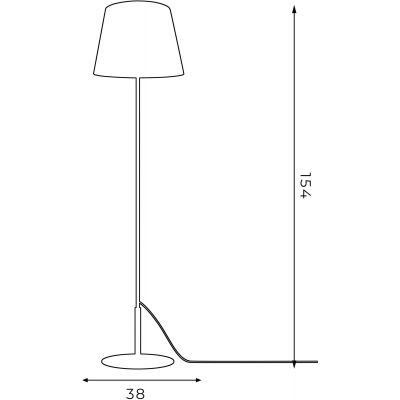 Luminex Arden lampa stojąca 1x60W czarny/złoty 3504
