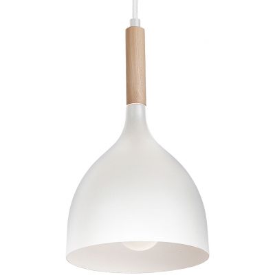 Luminex Noak Wood lampa wisząca 4x60 W biała-drewno 3710