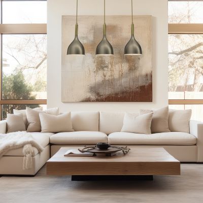 Luminex Noak lampa wisząca 3x60 W złota-tytan 4003